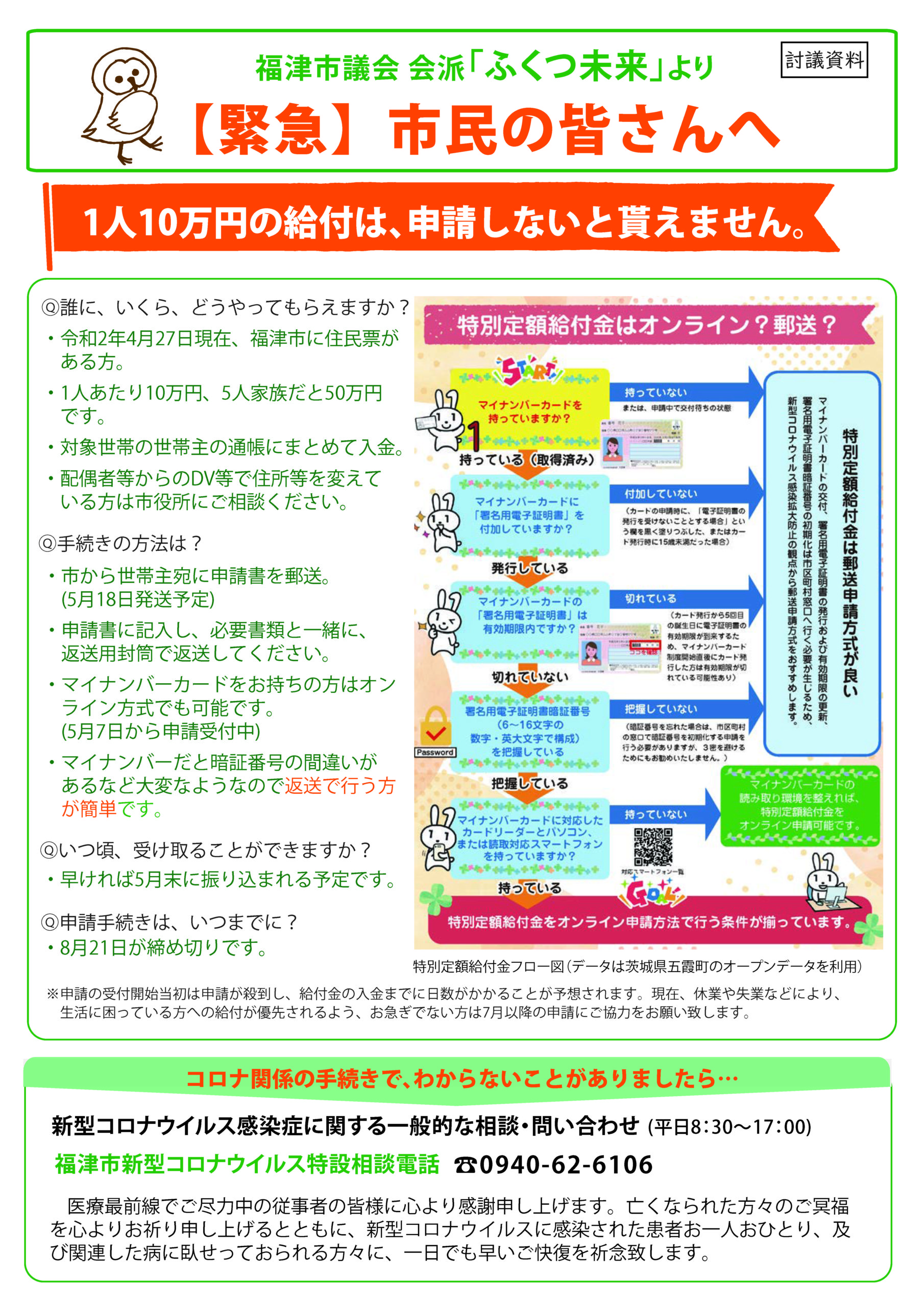 会派「ふくつ未来」より会派だよりのお知らせ